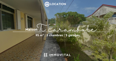 À gourbeyre, maison avec terrasse à louer avec ivbt