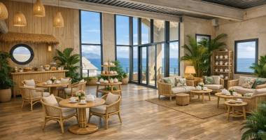 vieux-fort   local pro à aménager   terrasse vue sur les saintes