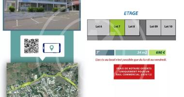 local de bureau à sainte-anne 690 € ht  + 91.8€ ht/mois