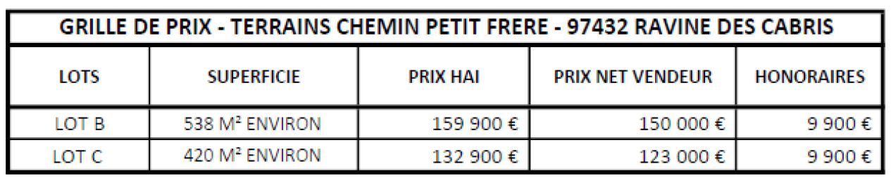 Achat Terrain Saint-Pierre (97410) - REUNION