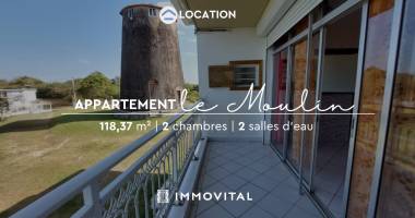 haut de villa t4 meublé à louer   petit-canal   confort et vue agréable