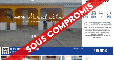 maison t4 a vendre, centre-ville, le moule
