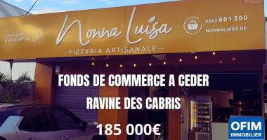 À vendre – fonds de commerce nonna luisa : pizzeria, pâtes, sandwich, salades, desserts à emporter ou sur place - ravines des cabris - saint-pierre