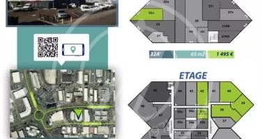 a louer bureau de 60 m2 à louer à jarry 1020 € ht/ mois + charges