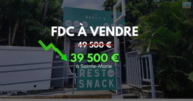 À vendre 39500€ – fonds de commerce snack « le berty’s » à sainte-marie (974)