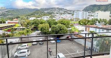 t2 avec grande terrasse et vue montagne - proche centre-ville de saint-denis