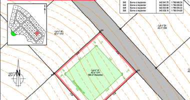 lamentin  terrain 533 m2 vue montagne