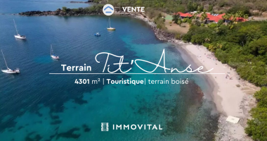 terrain - bouillante, bord de mer