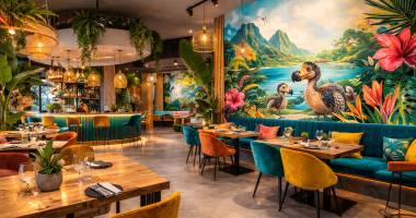 restaurant : murs et fonds -  ouest reunion