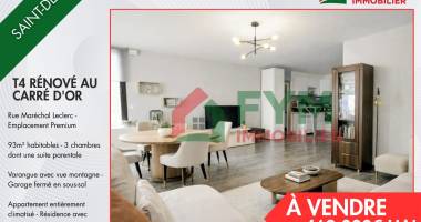 À vendre t4 rénové avec garage   carré d’or saint-denis (rue maréchal leclerc)