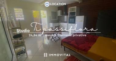 a louer : studio meublé en rez-de-villa avec terrasse privative