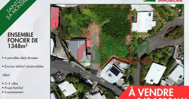 À vendre   ensemble foncier de 1 348 m2   la montagne, saint-denis