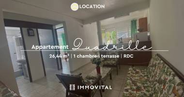 À louer   t2 meublÉ au rez-de-chausse avec terrasse et stationnement