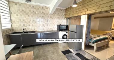 a louer grand t2 meublé au niveau du collège du bassin bleu sainte-anne