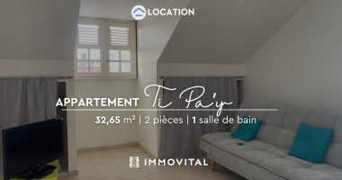 charmant appartement t2 meublÉ À louer, dans le quartier de belcourt À baie-mahault.