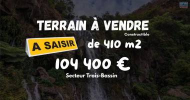 a vendre - trois bassins terrain constructible de 410 m2 à 104400 €