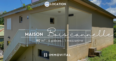 charmante maison t4 avec jardin a louer, secteur calvaire baie-mahault.