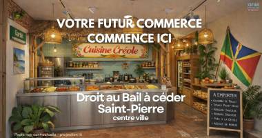votre futur concept food commence ici avec ce droit au bail à céder sur saint-pierre
