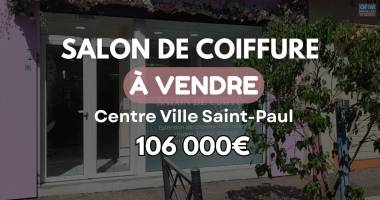 a vendre - salon de coiffure spécialisé au centre ville de saint-paul à 106 000€