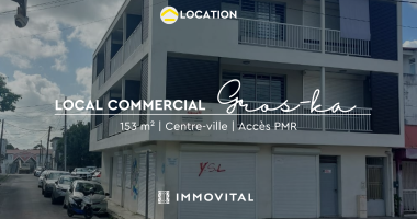À louer - local commercial 153 m2 - centre-ville de morne-À-l'eau