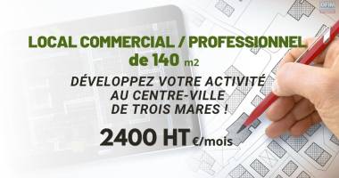 À louer – local professionnel ou commercial de 140 m² à trois mares