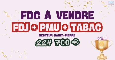 a vendre | fonds de commerce loto - pmu - fdj - bar - tabac à saint-pierre à 224 700€