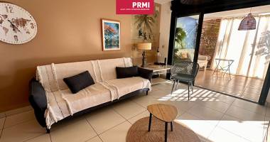 la saline les bains,  appartement t2 avec jardin, piscine + 2 parkings