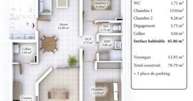 appartement t3 - residence diamant - guadeloupe