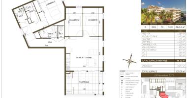 appartement t4 - rdc - résidence le belvédère dur fort
