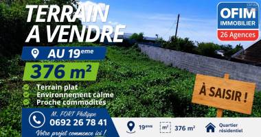terrain de 376 m2 viabilisé à ne pas manquer – 19ᵉ km, le tampon à 107 700€