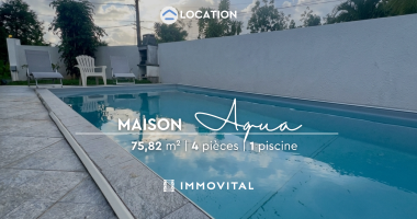 le lamentin : villa meublee 2 chambres, dressing, piscine et jacuzzi